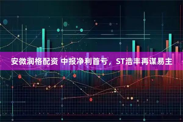 安微润格配资 中报净利首亏，ST浩丰再谋易主