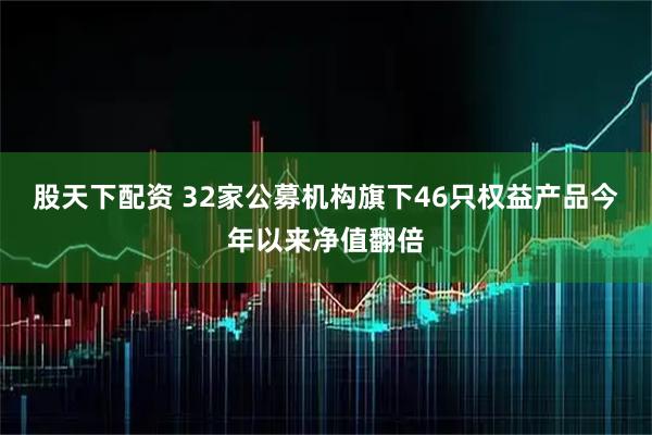 股天下配资 32家公募机构旗下46只权益产品今年以来净值翻倍